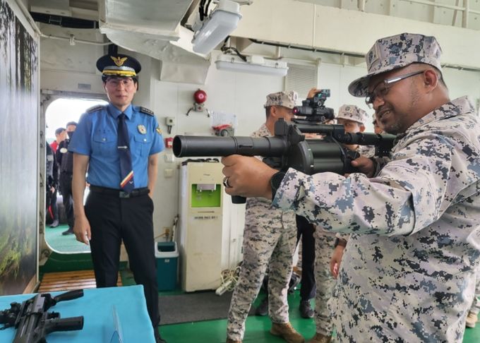 해양경찰교육원 실습함, 말레이시아 해양단속국과 해상합동훈련에 나서다