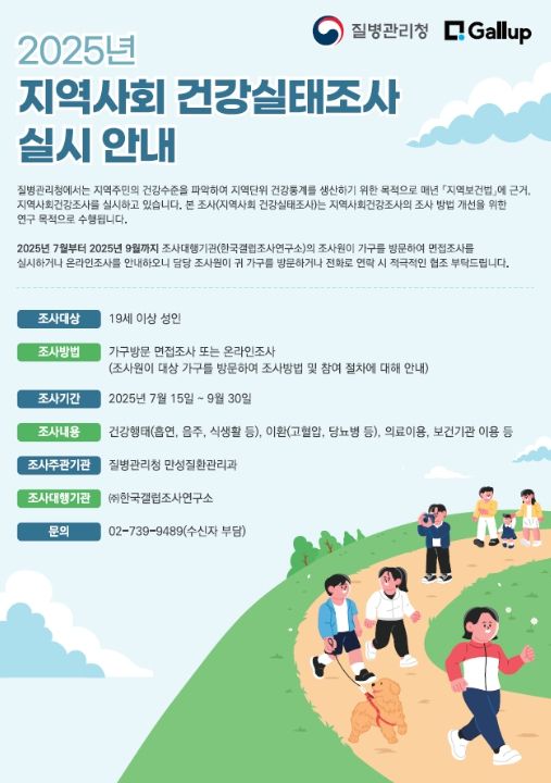'2025년 지역사회 건강실태조사' 포스터