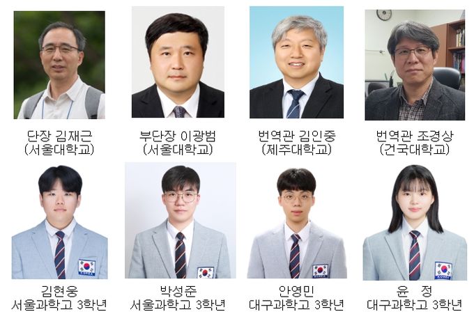 2025년 국제생물올림피아드 한국대표단