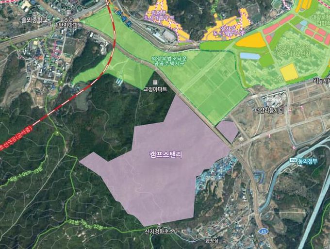 의정부 캠프스탠리 위치도